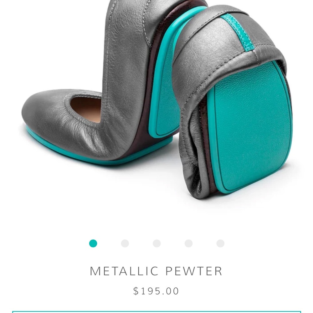 Tieks metallic pewter